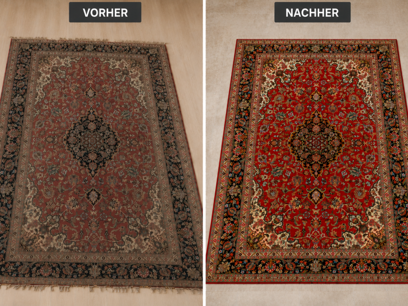 Wenn Teppiche Spuren der Zeit zeigen